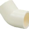 1.5” White Slip x Slip SCH40 PVC 45 Degree Elbow